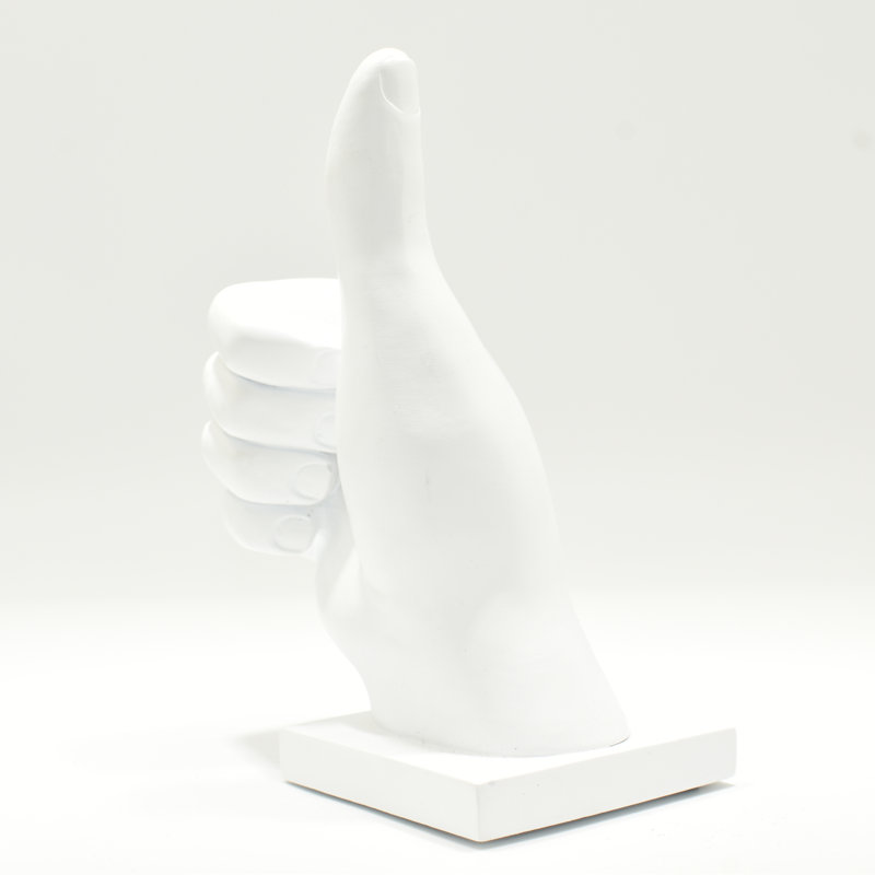 Adam et ses amis, décoration de la maison pouces pouces vers le haut | 1 pièce, Blanc
