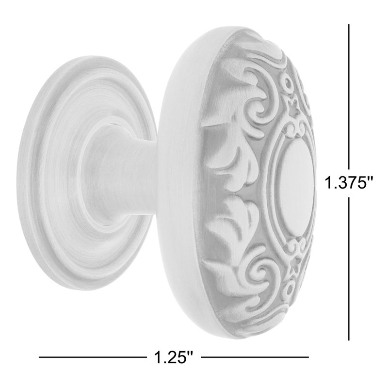 Victorian 1 3/4" Length Oval Knob, Antique Brass