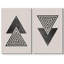 «Geometric Line Mid-Century Spiral Triangle Polygon Variety Abstract Shapes Modern Minimalist on Canvas», reproduction de 2 pièces-92285512-92285511