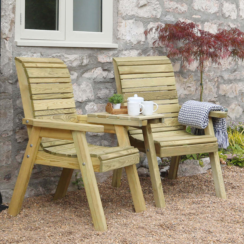 Belvedere Solid Wood Outdoor Bench