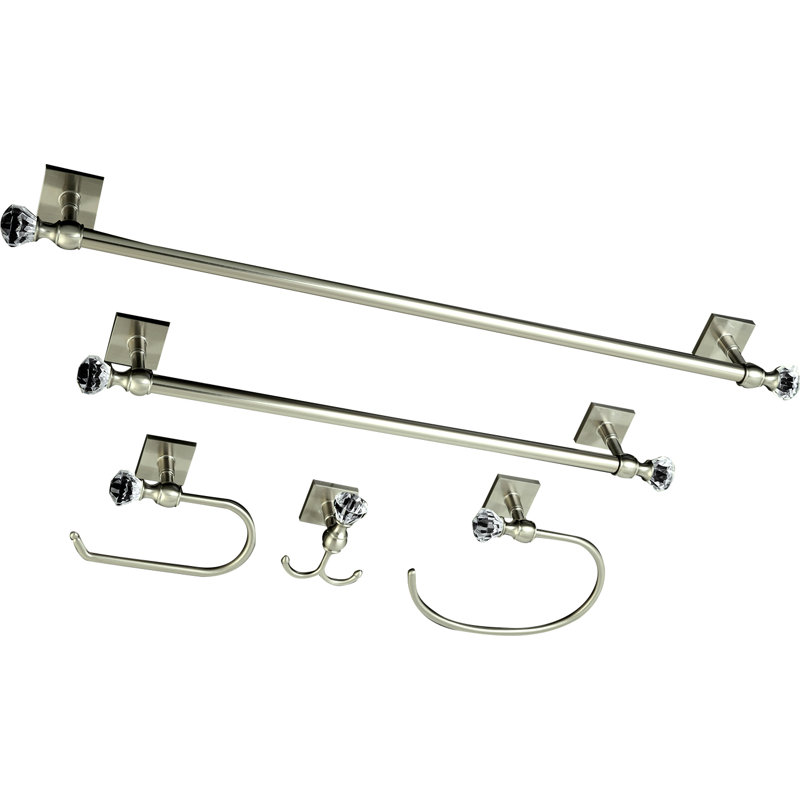 Kingston Brass Celebrity 5-Piece Bathroom Hardware Set, Brushed Nickel