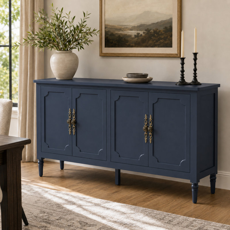 Buffet 58,9 "avec tablettes réglables, Bleu