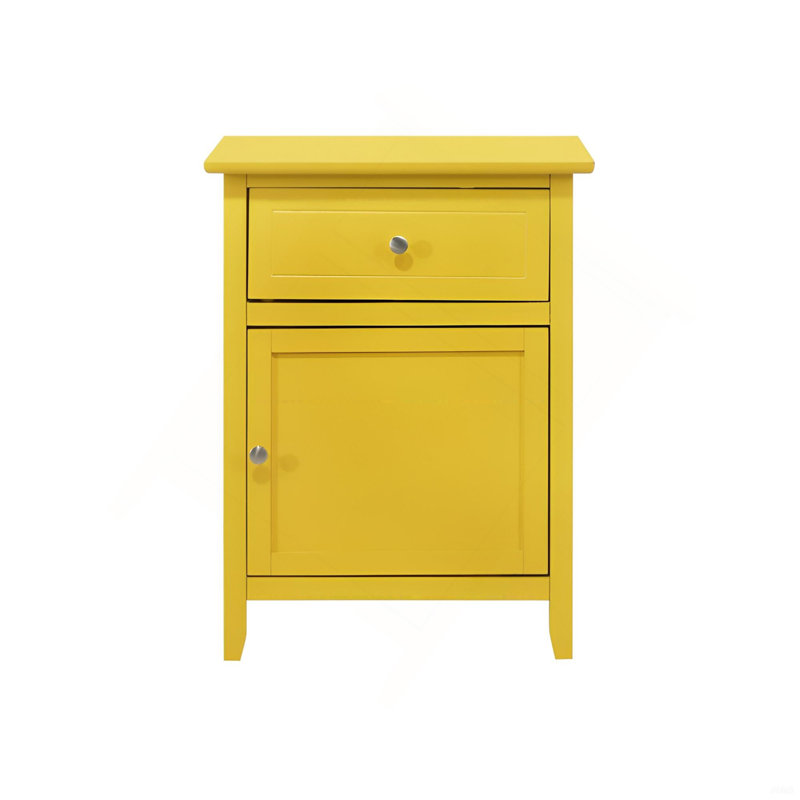 Table de chevet jaune vibrante, Jaune