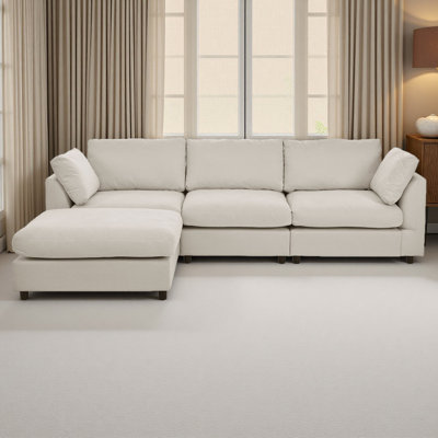 Upholstery Convertible Sectional Sofa, L Shaped Couch With Reversible Chaise