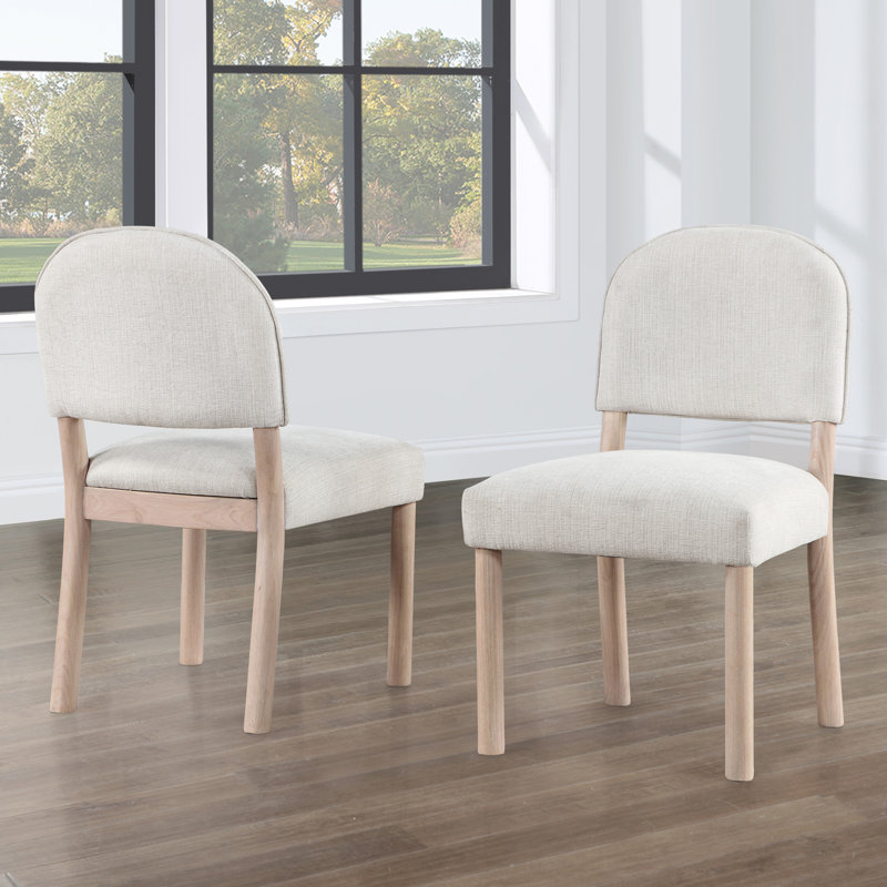 Coleson Upholstered Back Side Chair in Beige