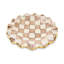 Mocha Check Ceramic Fluted Dessert Plate
