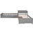 L-Shaped Platform Bed With Drawers, Trundle, Twin, Gray - Built-In Desk For Enhanced Functionality Twin In Equipped And Charming-1207762082