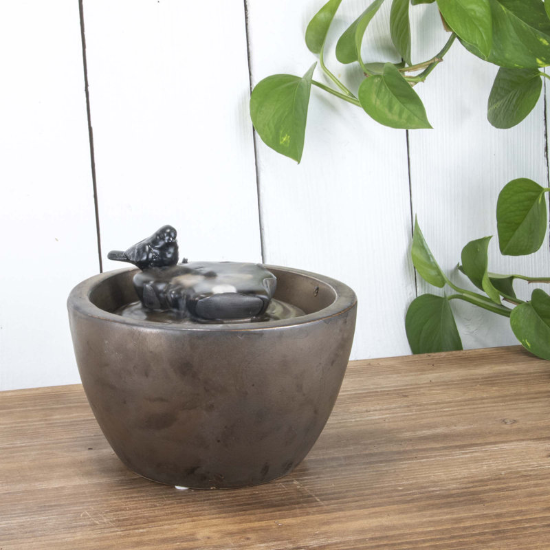 Midge Weather Resistant Birdbath Fountain