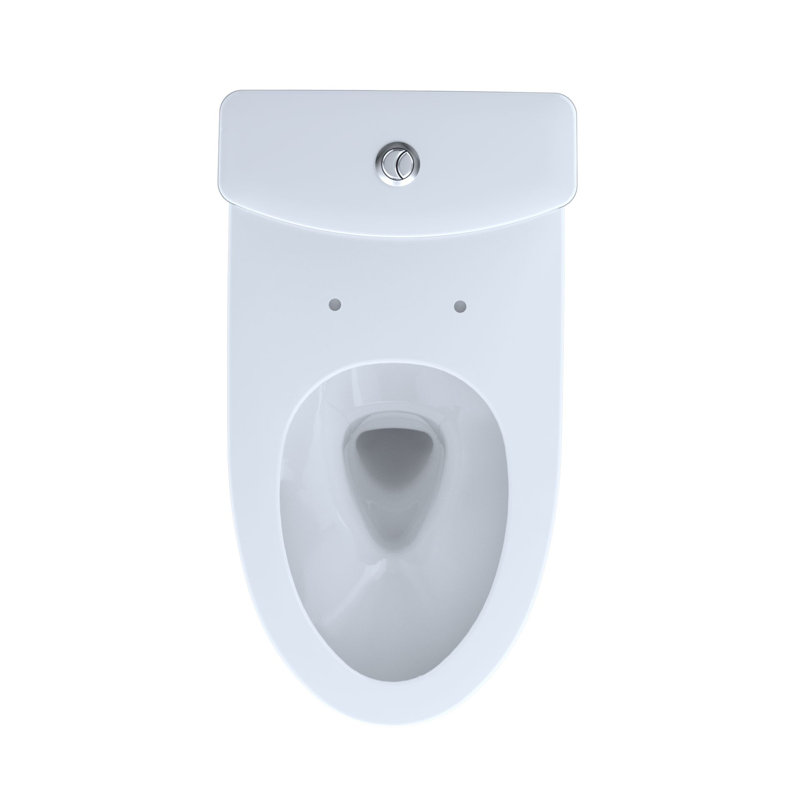 White Elongated Dual Flush Two-Piece Toilet with Tornado Flush