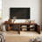 Modern Tv Stand, Entertainment Center With Storage, Extendable Tv Media Console For Up To 55+ Inch, Minimalist Television Cabinet For Living Room/bedroom，Walnut (78.7"-110" Extendable)-1711151994-1711131727
