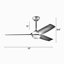 Ventilateur de plafond lumineux Hestrune