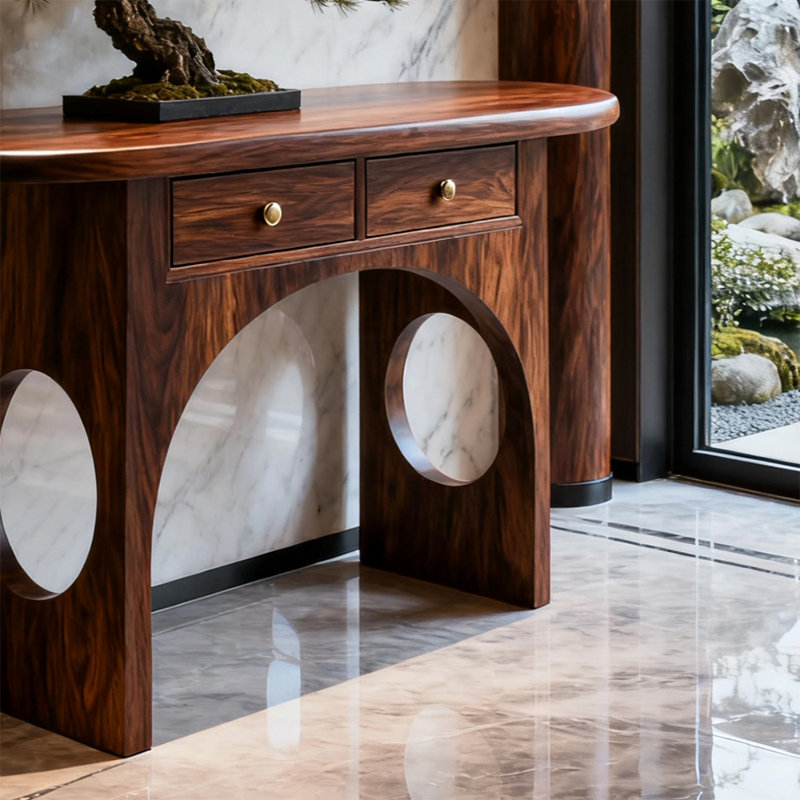 Nouvelle console d'entrée de style chinois, H 34,6 po x l 51,2 po x P 15 po