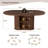 70x36 Extra Deep Dining Table for 6-8 with Fluted Base and Large Storage Cabinet Farmhouse Kitchen Dinner Table for Dining Room Kitchen-51923324