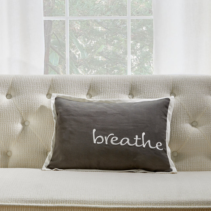Coussin en coton Cottage Life, Plumes