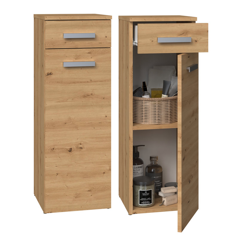 Shadara Laminate Bathroom Cabinet, Brown