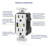 Leviton Decora 15 Amp 125 Volt Type A/C Duplex Watthite Outlet and USB Charger 5-15R 1 Pack