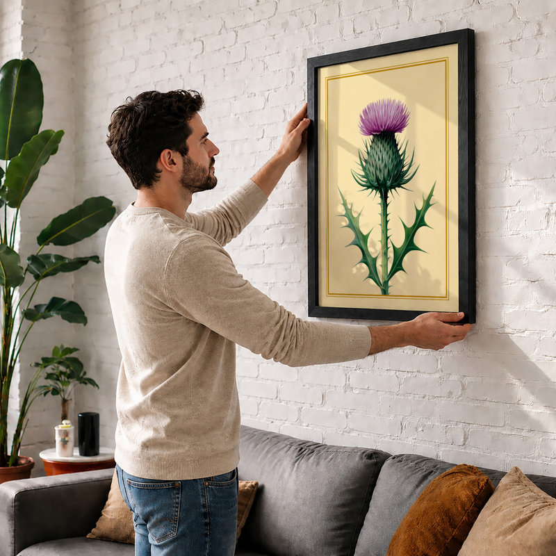 Thistle Study Botanical - Print, Unframed, A1 - 84.1 x 59.4 cm