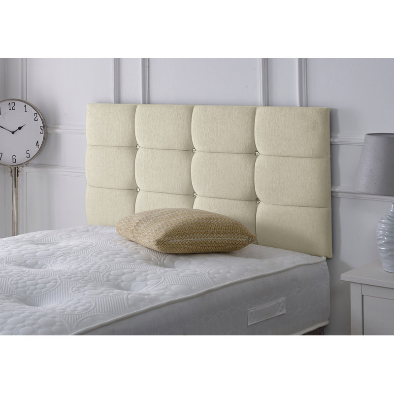 Upholstered Headboard, Small Single (2'6), Cream Chenille