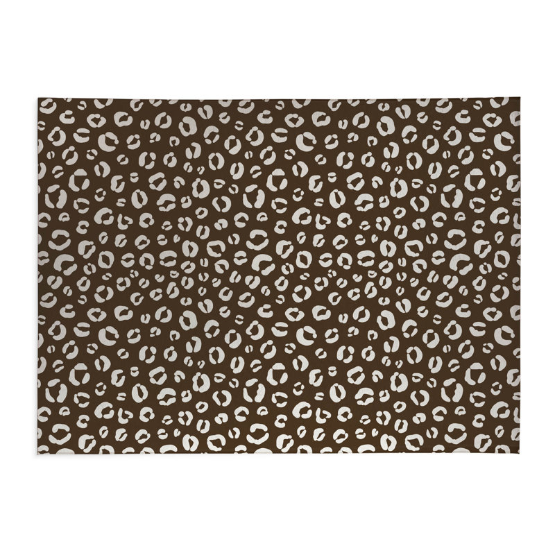 Tapis de cuisine Leopard Play, Rectangulaire 3 pi x 5 pi, Brun moka