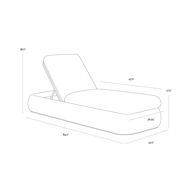 BARCELONE LOUNGER - NATUREL - STINSON BLANC