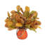 Fall Leaves Arranged in Glass Pumpkin Vase