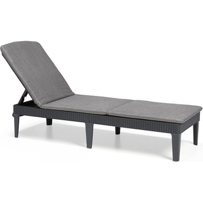 Keter Jaipur Sun Lounger With Cushion- Grey