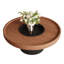 Table basse 35 po avec rangement, table d'appoint simple noyer