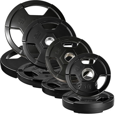 Rubber Encased Bumper Plates for Home Gym. 2-Inch  Set
