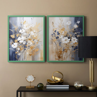 FLORAL Series CCCLXII-Premium Framed Print -Ready to Hang - No Nails Required - No Nails Required
