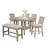 Farmhouse Style 1Pc Counter Height Bench Footrest Upholstered Seat Wooden Furniture-488359761-488359774