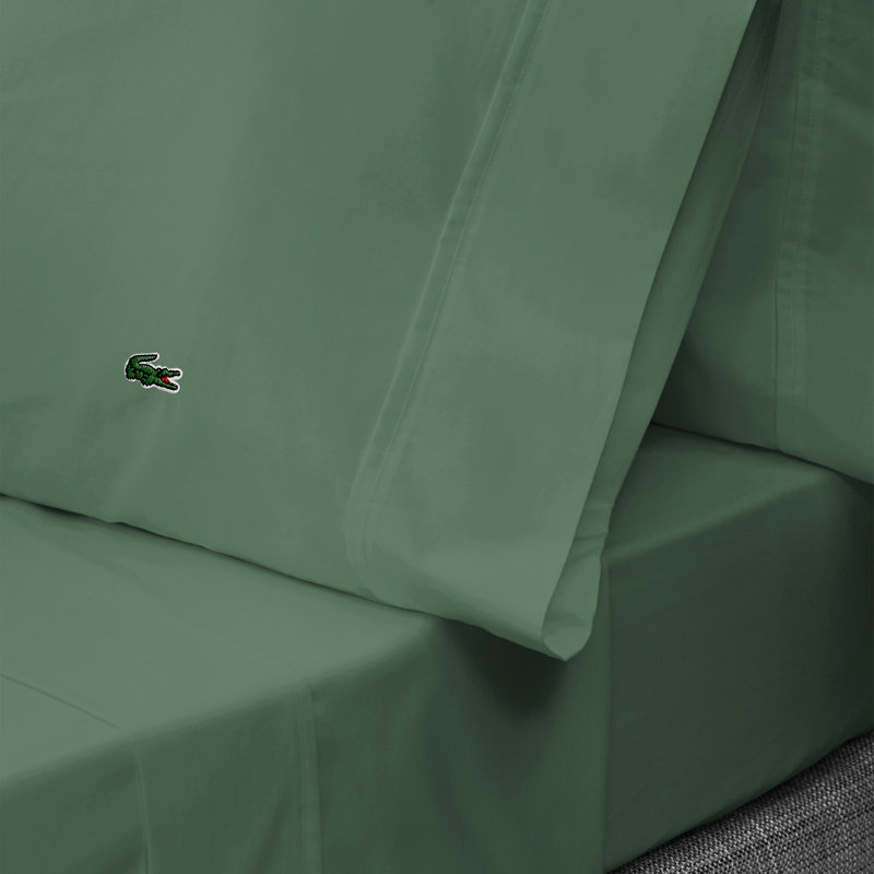 Ivy Green Twin XL Cotton Percale Deep Pocket Sheet Set