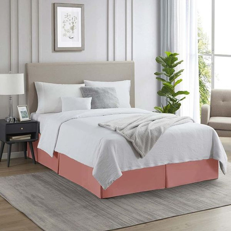 Luxury Pleated 14" Bed Skirt, Misty Rose, California King