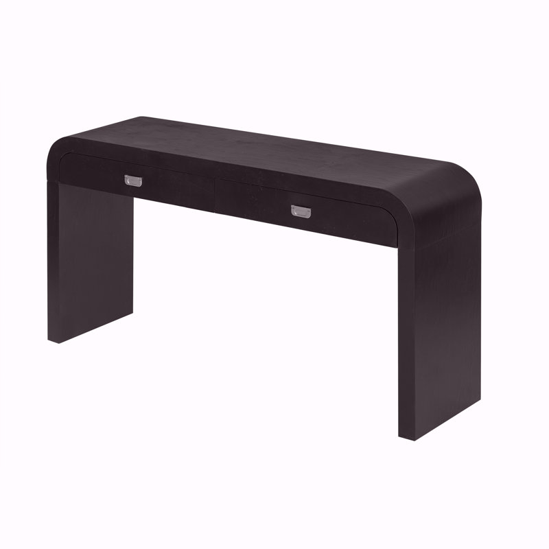 Table d'entrée en bois 60 po avec placage de ronce