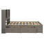 Lit plateforme grand format avec tête de lit avec rangement et 8 tiroirs, lit avec rangement peu encombrant, gris-1130606818-1130606816