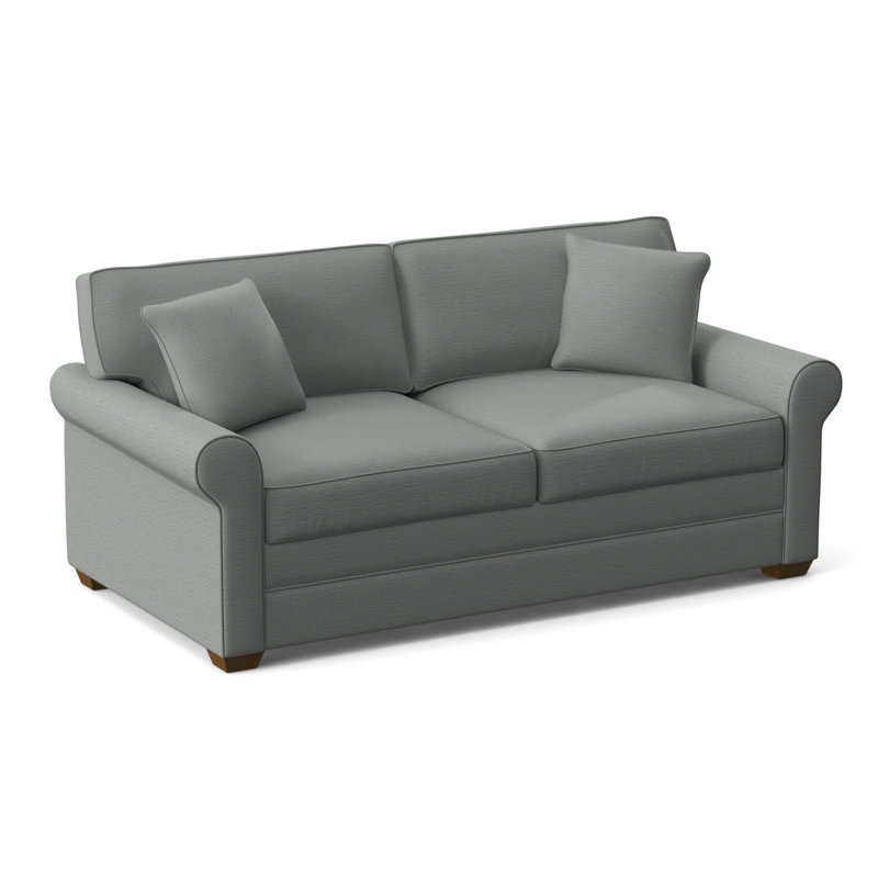 Bedford Sofa, Taupe Plaid; 0126-73, Havana Finish