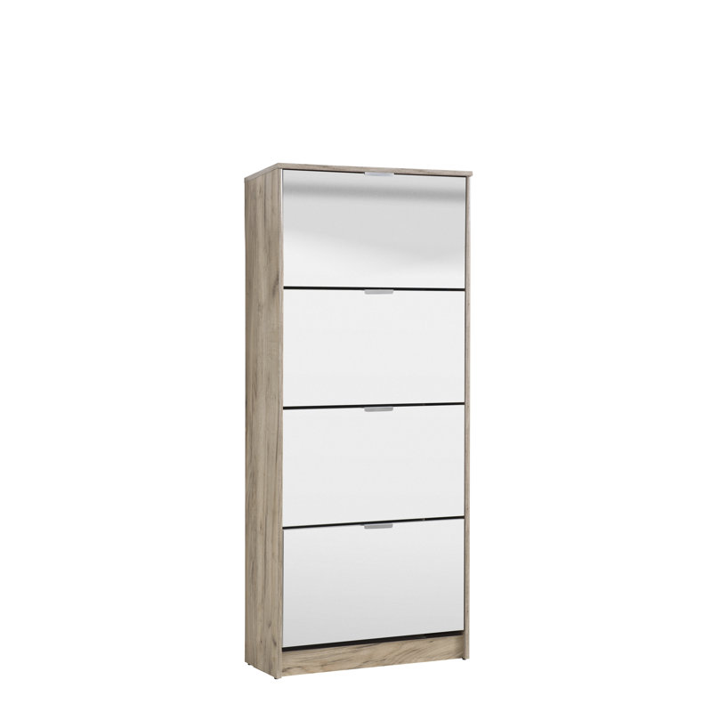 24 Pair Shoe Rack, Grey Oak