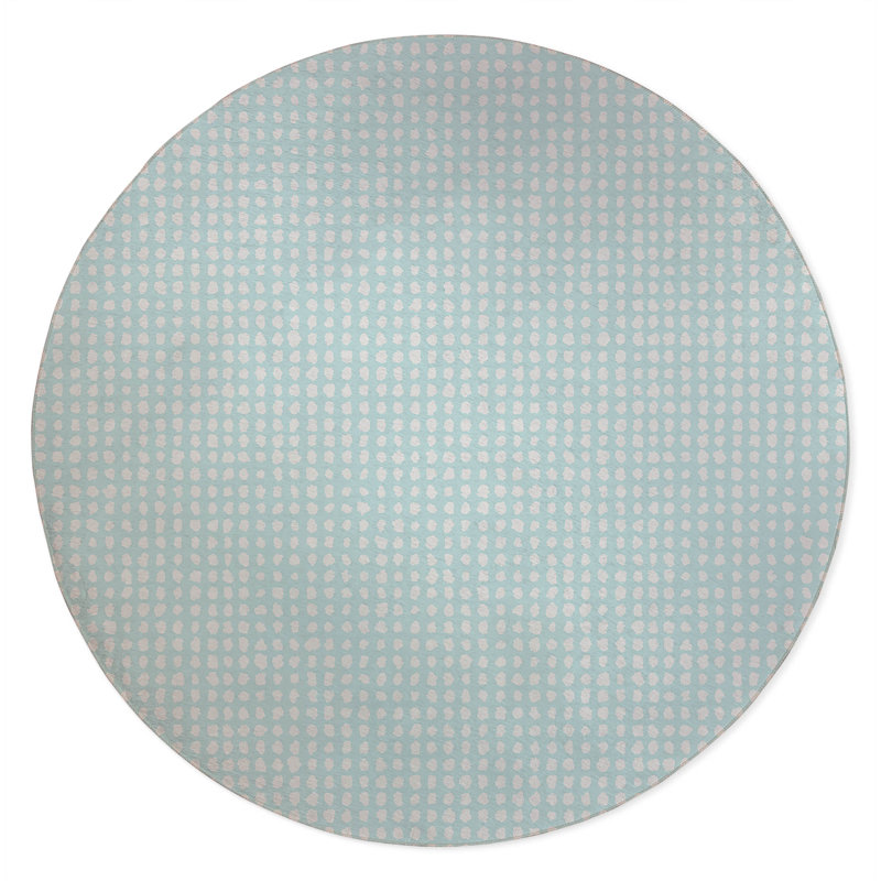 Grunge Row Non-Slip Outdoor Rug, Round 5'