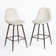 Gillham 360° Swivel Bar Height Stools Solid Back Bar Chairs with Backrest, Footrest for Kicthen/Bar