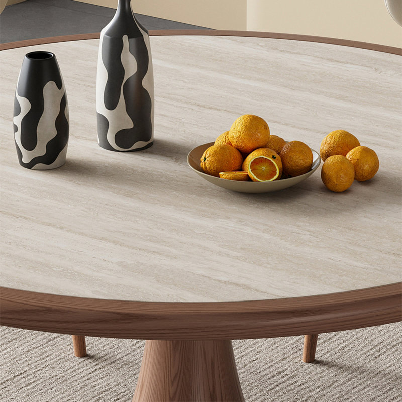 Fashion and classic sintered stone dining table, 5 Pieces: Table, 4 Chairs, 29.52"H x 59.05"L x 59.05"W