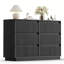 Commode double à 6 tiroirs de 47,2 po avec panneaux ondulés Dejesus-754088078