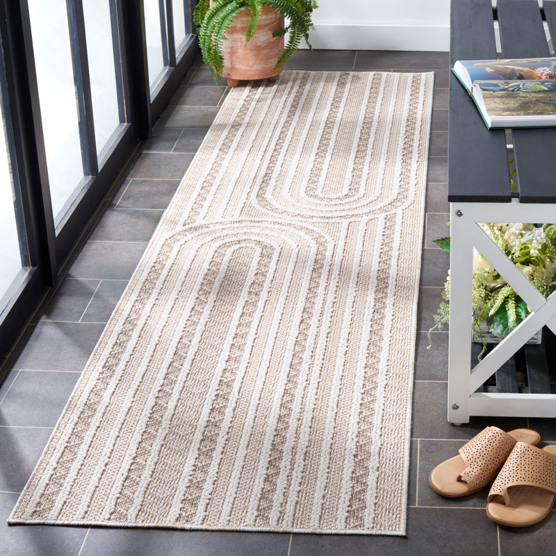 Feflibai Performance Geometric Rug, Runner 2'2" x 8'