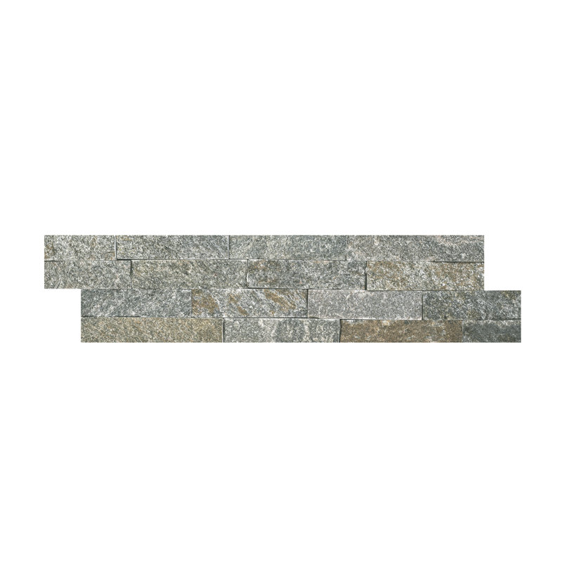 Stonecrest 6 in. x 24 in. Split Face Natural Stone Ledger Panel Wall Tile, Russet Ember