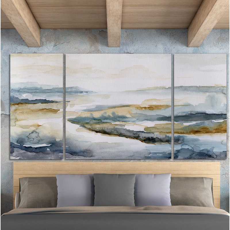 A Premium «Estuary I», peinture de plusieurs images sur toile, H 24 po x l 48 po x P 1,5 po