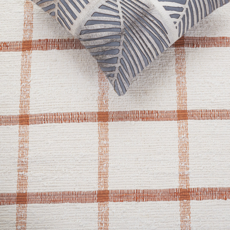 Tapis Montauk 322 ivoire / rouille, Rectangle de 5 pi x 8 pi