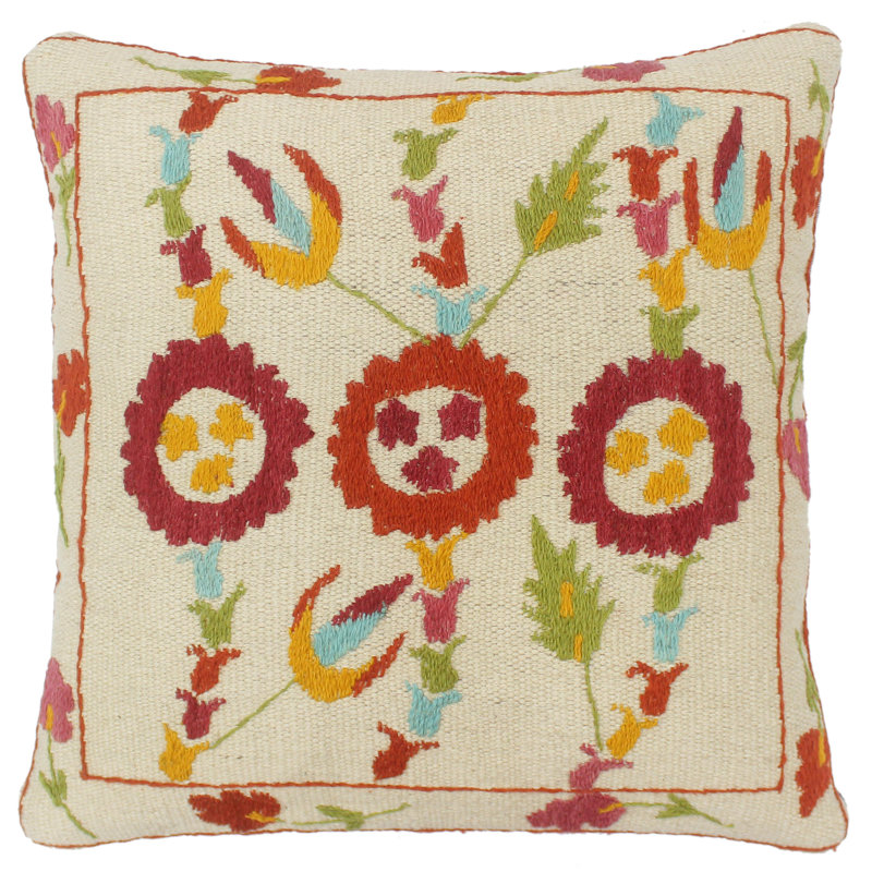Coussin rustique Kilim Suzani