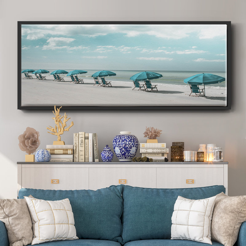 Idle Hours- Framed Canvas, 12" H x 30" W