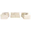 Canapé modulaire en velours côtelé 135,5 po beige: canapé 6 places en forme de U avec méridienne réversible, librement configurable pour les petits appartements / salons (faciles à assembler), canapés à compression