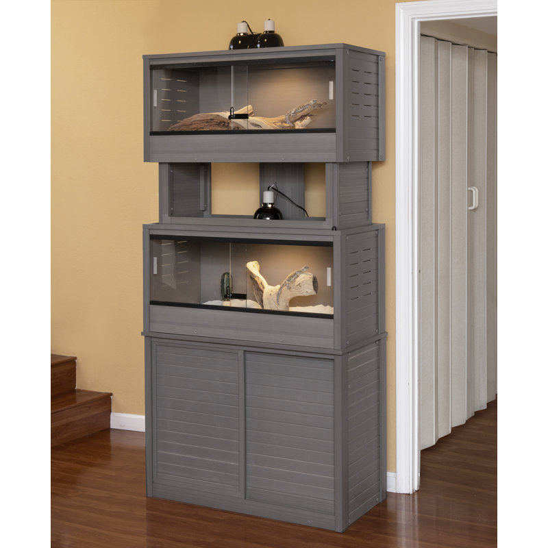 Terrarium moyen avec support Cannock, gris