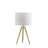 Kera Table Lamp, White Drum Shade, Brass Gold Tripod Base 39 Inch
