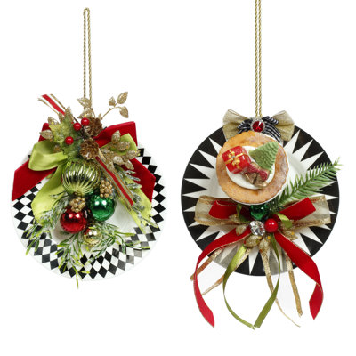 Plate With Cup Ornament - 6.5 Inches  Set Of 2